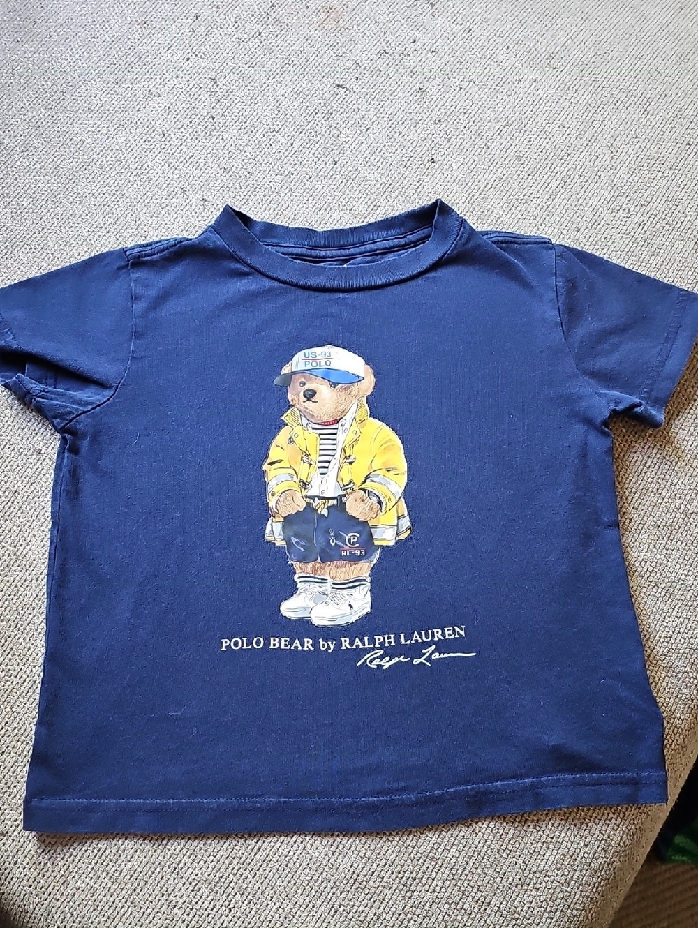 Ralph Lauren Kids Navy Polo Bear Graphic Tee